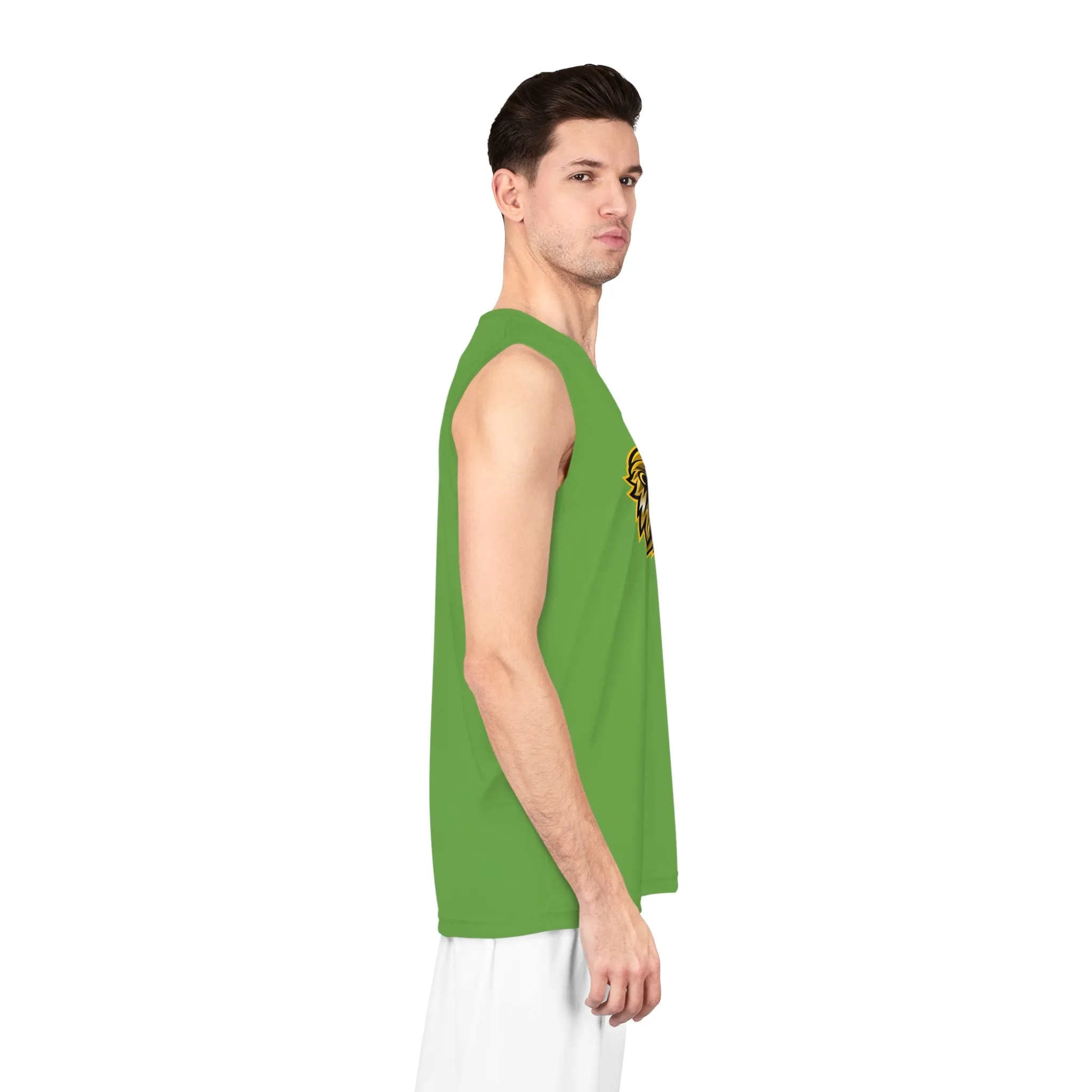 Green "Sun Gold Lion" Basketball Jersey (AOP)