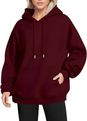 Gumipy Oversized Hoodies for Women Drawstring Fleece Womens Hoodies Sweatshirts Y2K Long Sleeve Hoodies Pullover Winter Coats