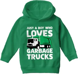 Haase Unlimited Just A Boy Who Loves Garbage Trucks Toddler/Youth Fleece Hoodie