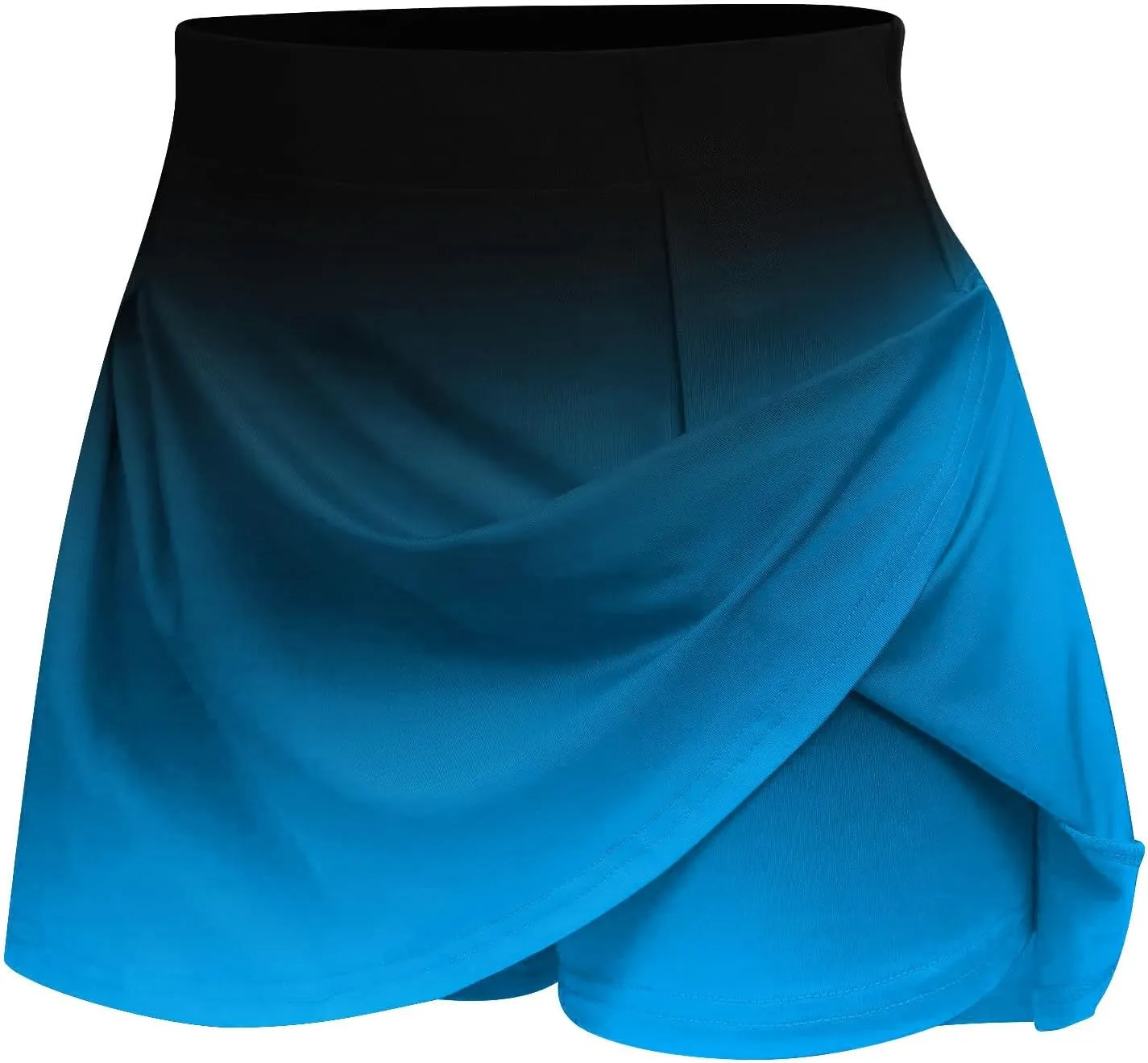 HGps8w Women's Tennis Skirt with Built-in Shorts Stretchy High Waisted Gradient Flowy Athletic Running Golf Skorts Skirts