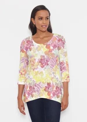 Hollyhocks (8070) ~ Katherine Hi-Lo Thermal Tunic