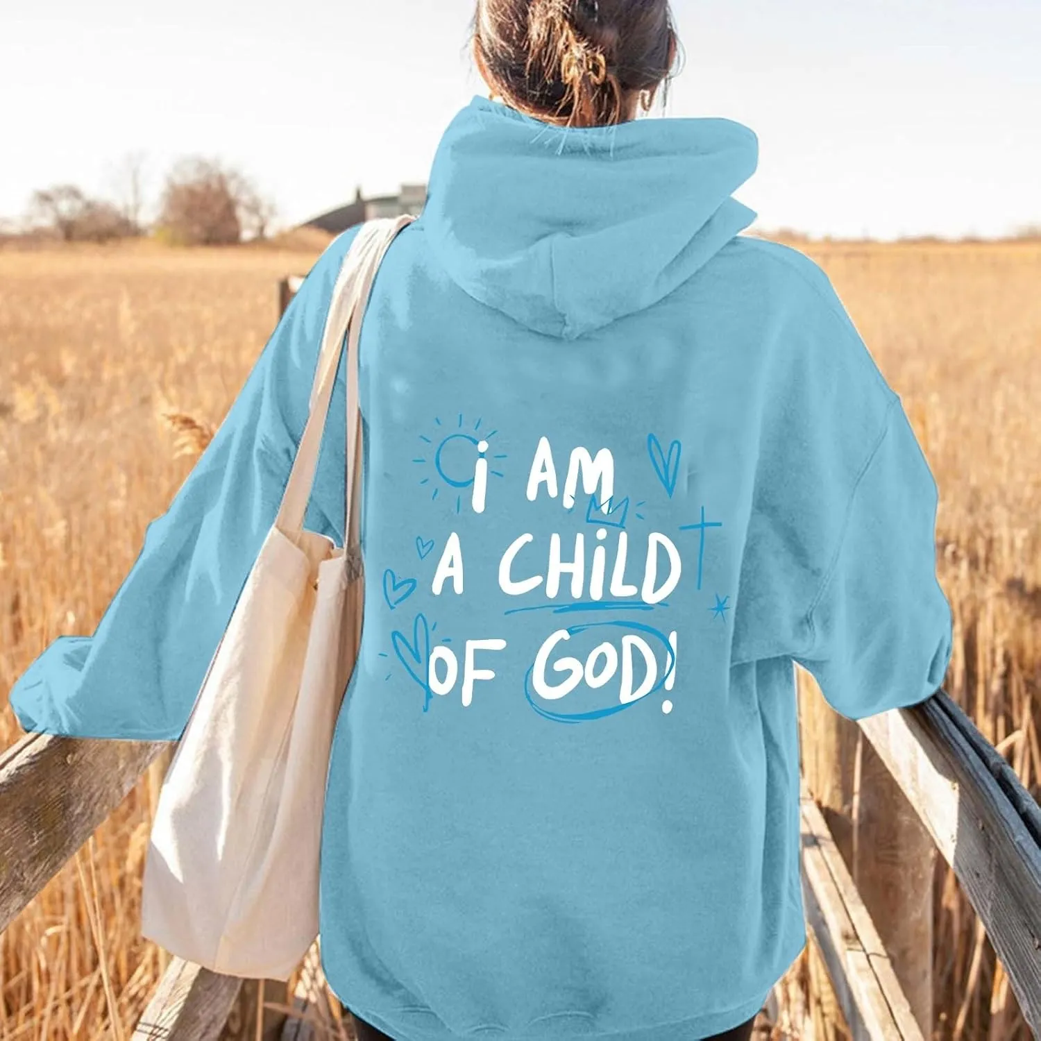 I am a Child Of God Hoodie Christian Faith Religious God Tops Man Woman Longs Leeve Pullover Sweatshirt