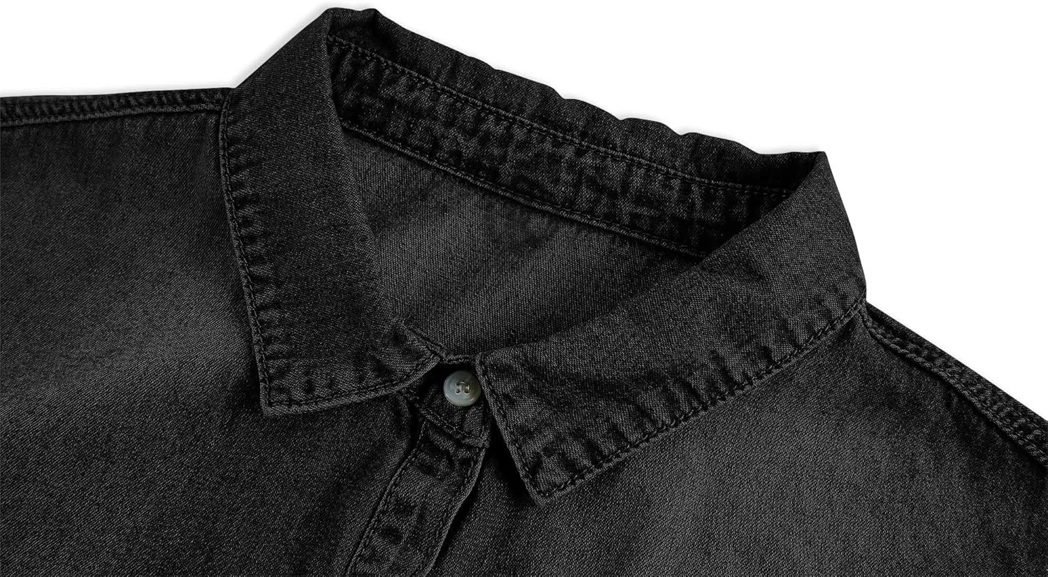 imesrun Womens Button Down Denim Shirt Chambray Casual Long Sleeve Collared Boyfriend Jean Jacket Shacket with Pockets