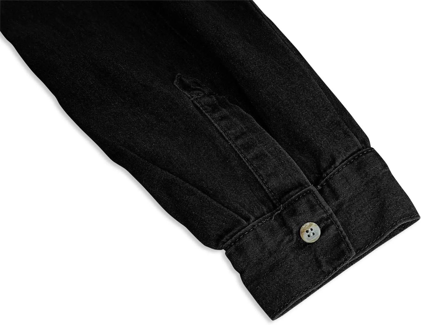 imesrun Womens Button Down Denim Shirt Chambray Casual Long Sleeve Collared Boyfriend Jean Jacket Shacket with Pockets