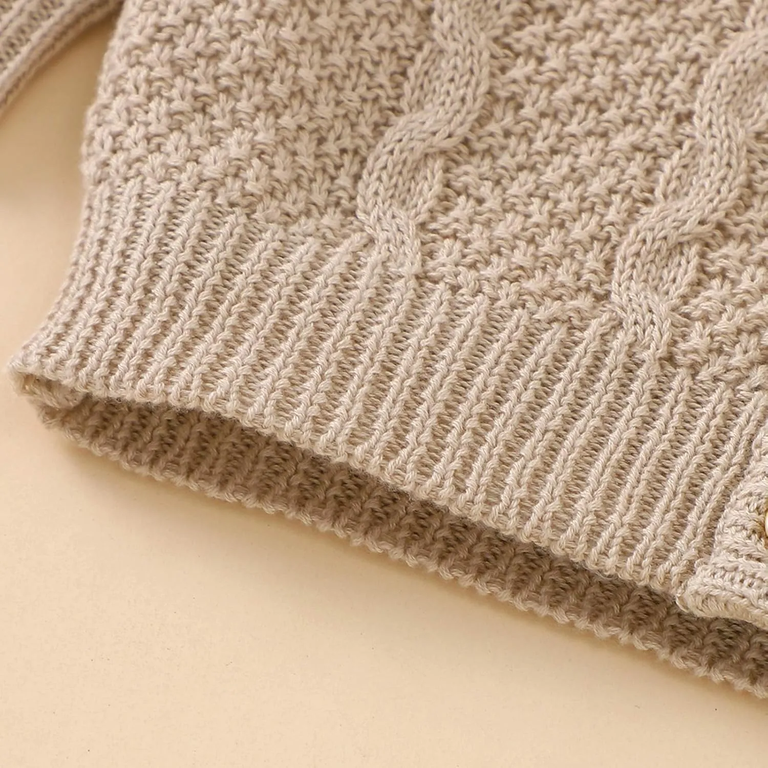 Infant Baby Boy Girl Long Sleeve Knitted Sweater Button Cardigan Coat Twist Knitwear Jacket Winter Warm Clothes