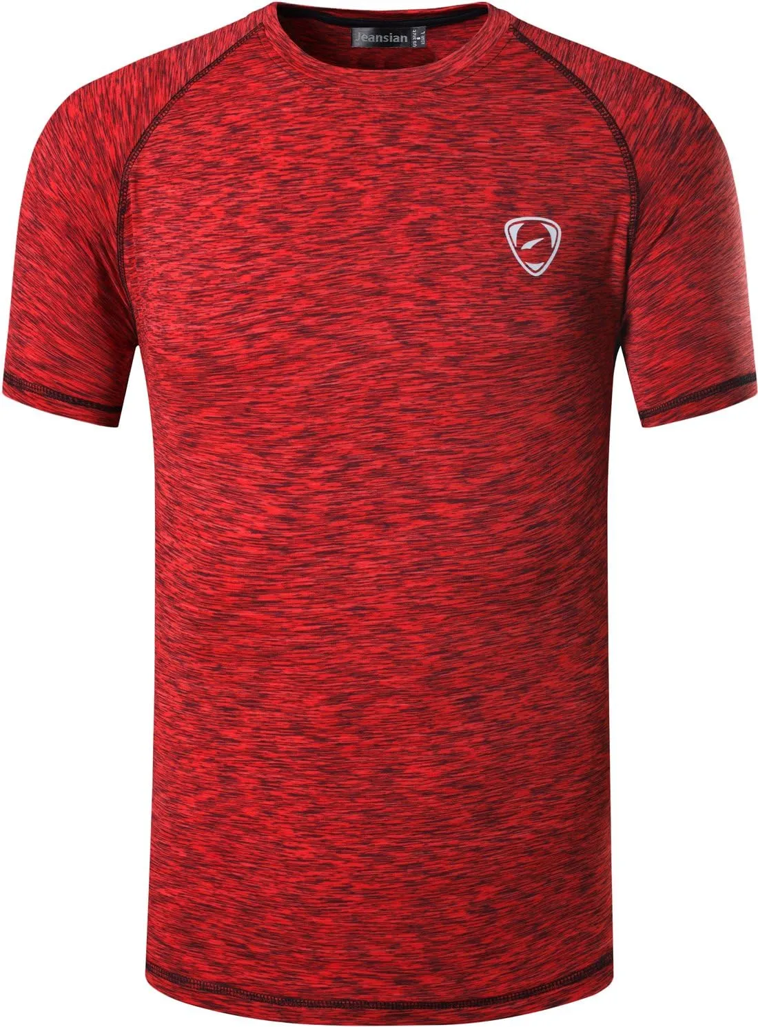 jeansian Men's 3 Packs Athletic Quick Dry Fit Short Sleeve Sport T-Shirt Tshirts Tee Shirt Tennis Golf Bowling LSL182