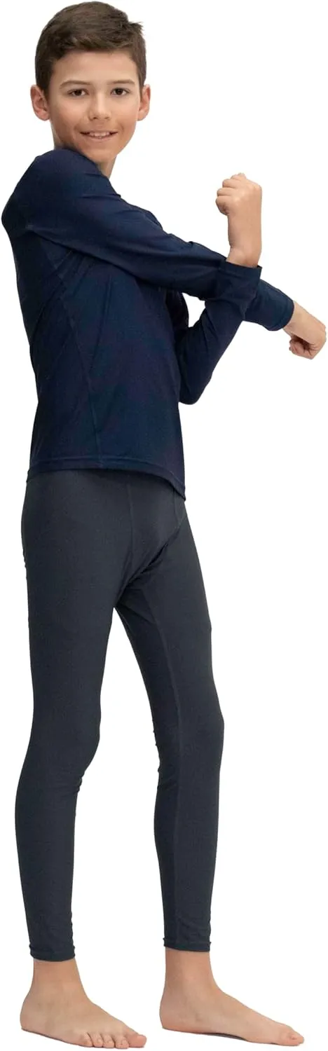 KISTA 3 Pack Kid's & Boy's Cool Dry Long Sleeve Compression Shirts, Athletic Workout Shirt, Sports Base Layer T-Shirt