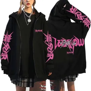 Kpop Stray Kids Album STAR Hoodie Jacket Felix Hyunjin Bangchan Lee Know Zippered Sweatershirts Jacket