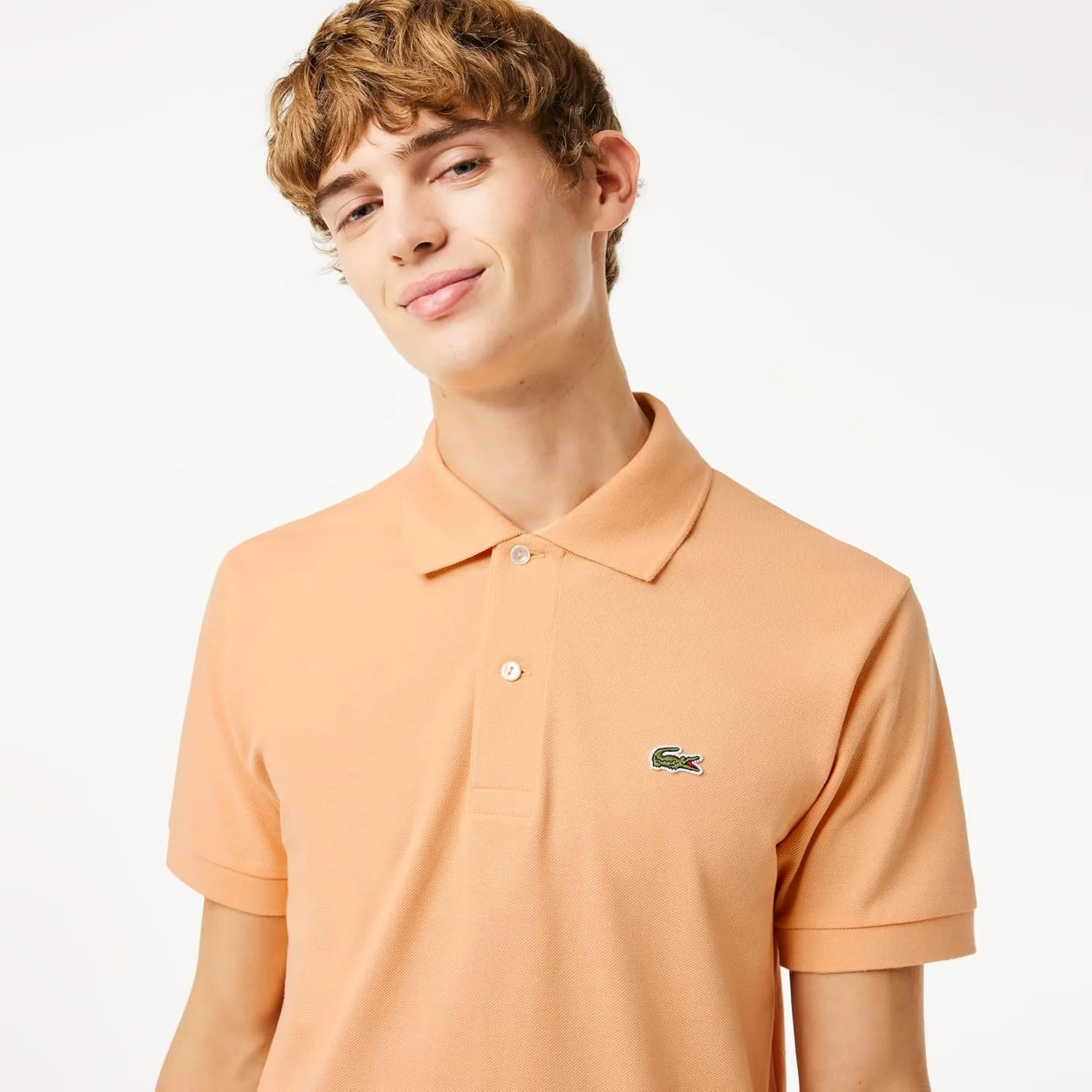 Lacoste Men's Short Sleeved Ribbed Collar Shirt
