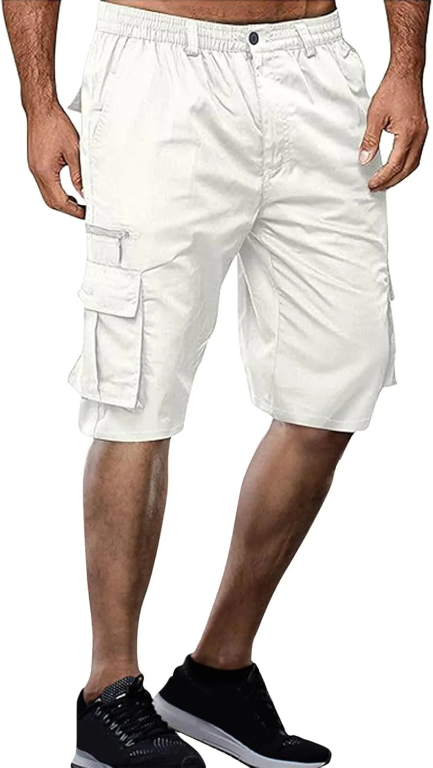Linen Mens Shorts Dress for Men Jean Casual Wear Big and Tall Cargo Khaki Summer Plus Size 36 Men's Tee