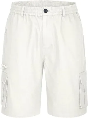 Linen Mens Shorts Dress for Men Jean Casual Wear Big and Tall Cargo Khaki Summer Plus Size 36 Men's Tee