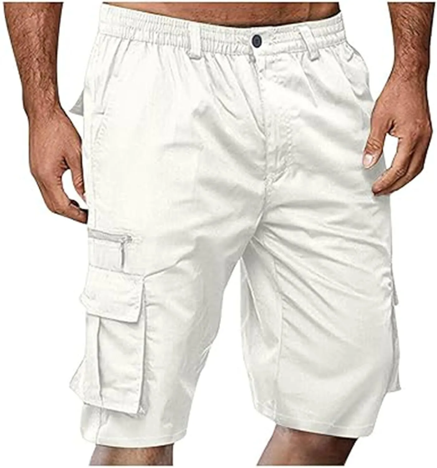 Linen Mens Shorts Dress for Men Jean Casual Wear Big and Tall Cargo Khaki Summer Plus Size 36 Men's Tee