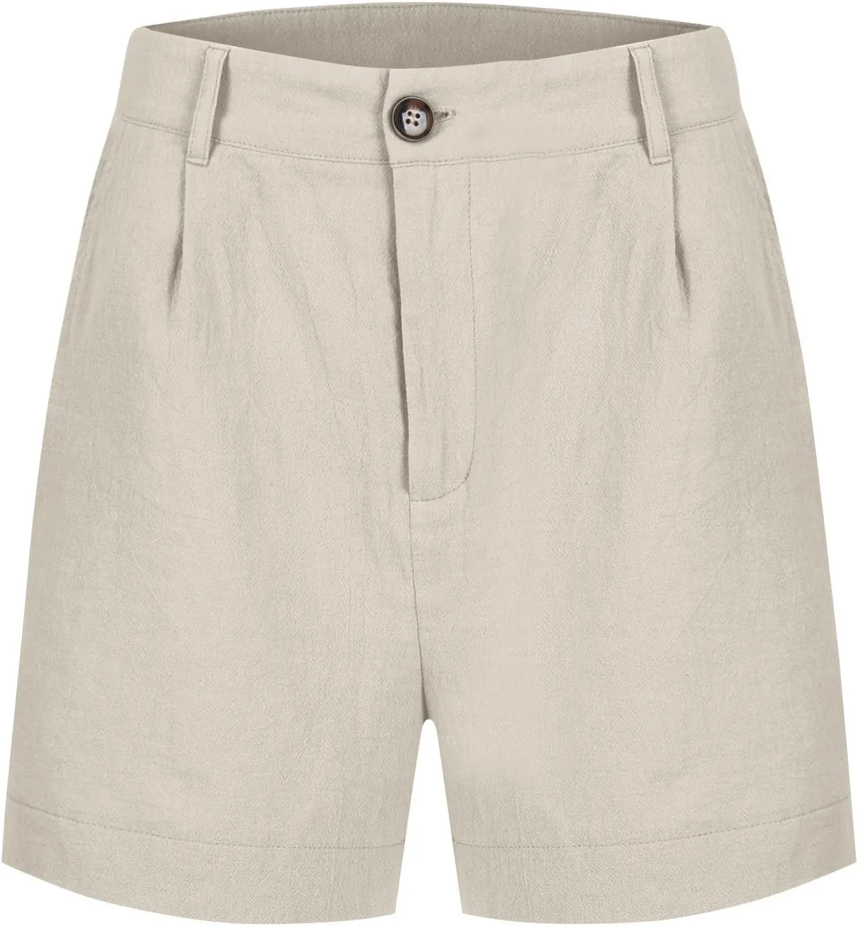 Linen Shorts for Women Summer Wide Leg Shorts High Waisted Bermuda Short Dressy Casual Chino Short with Pockets