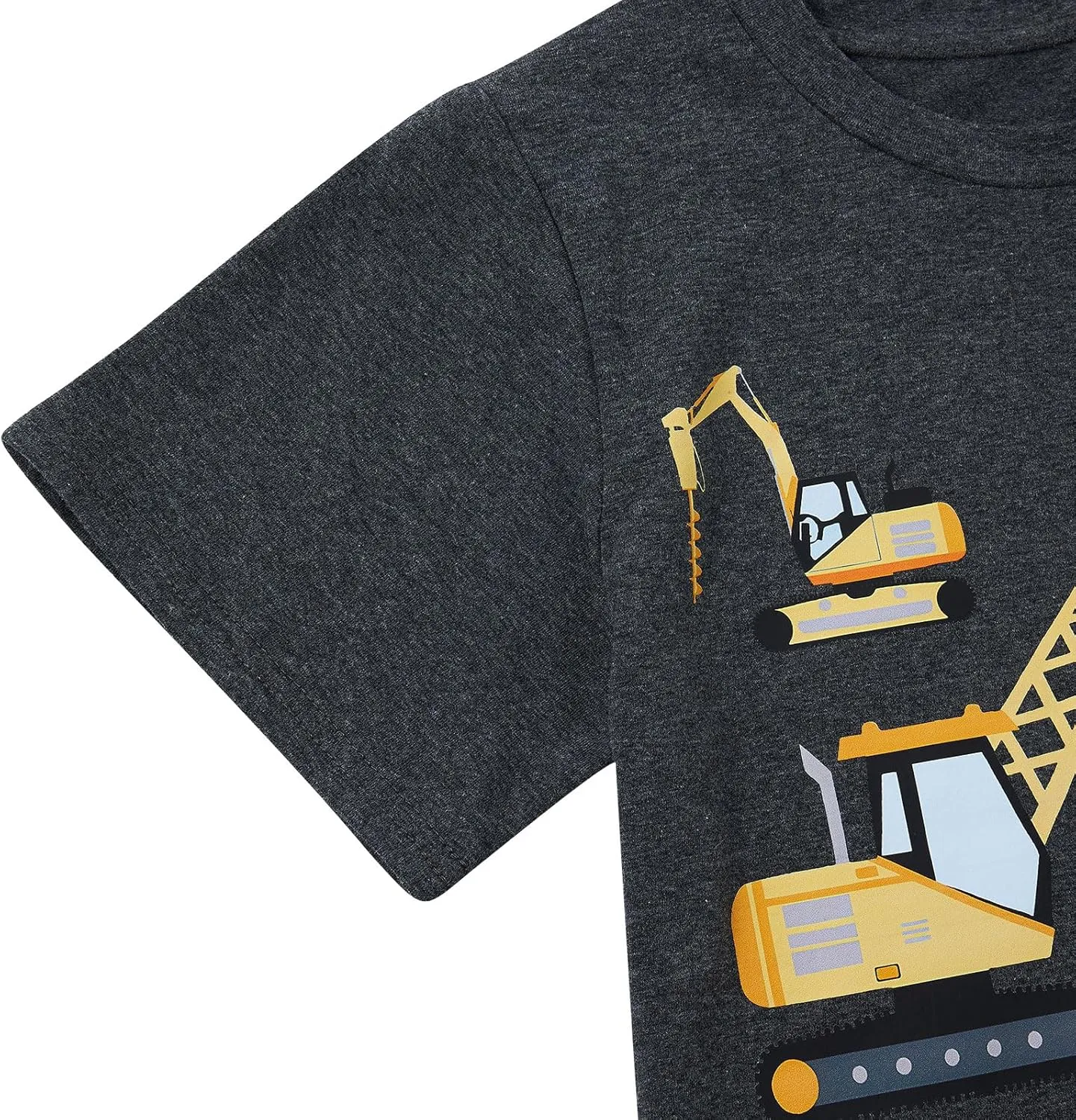 Lovekider Construction Shirt for 3-6T Boys Funny Truck Toddler Kids T-Shirt Short Sleeve Car Tractor Excavator Tee Shirts