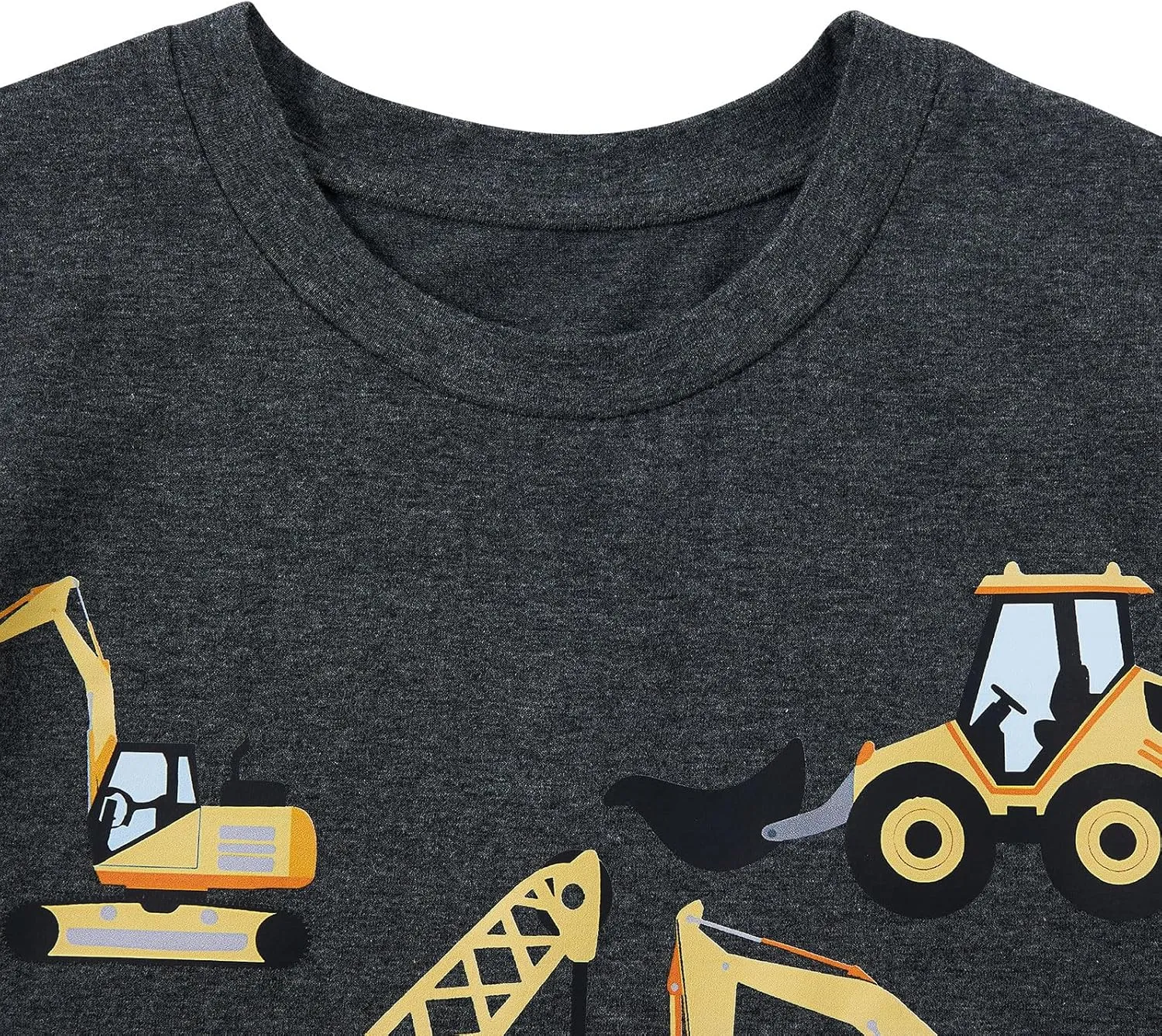 Lovekider Construction Shirt for 3-6T Boys Funny Truck Toddler Kids T-Shirt Short Sleeve Car Tractor Excavator Tee Shirts
