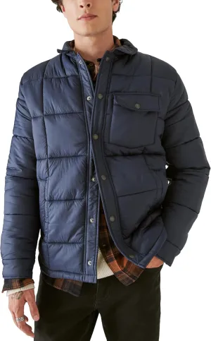 Lucky Brand Men's Quilted Nylon Shirt Jacket