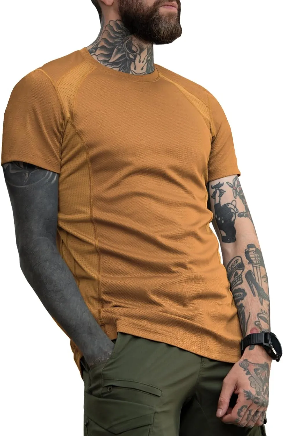 M-Tac Athletic T-Shirt Gen.2 - Breathable Polyester Military T-Shirt with Short Sleeve and Crew Neck for Men