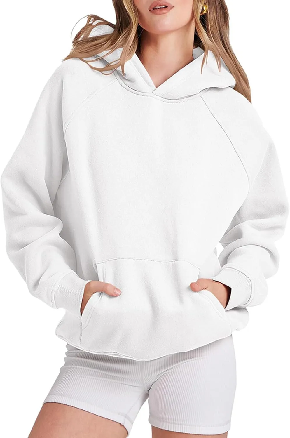 MCILLO Women's Oversized Hoodies Fleece Hooded Sweatshirts Comfy Casual Loose Lightweight Pullover Top