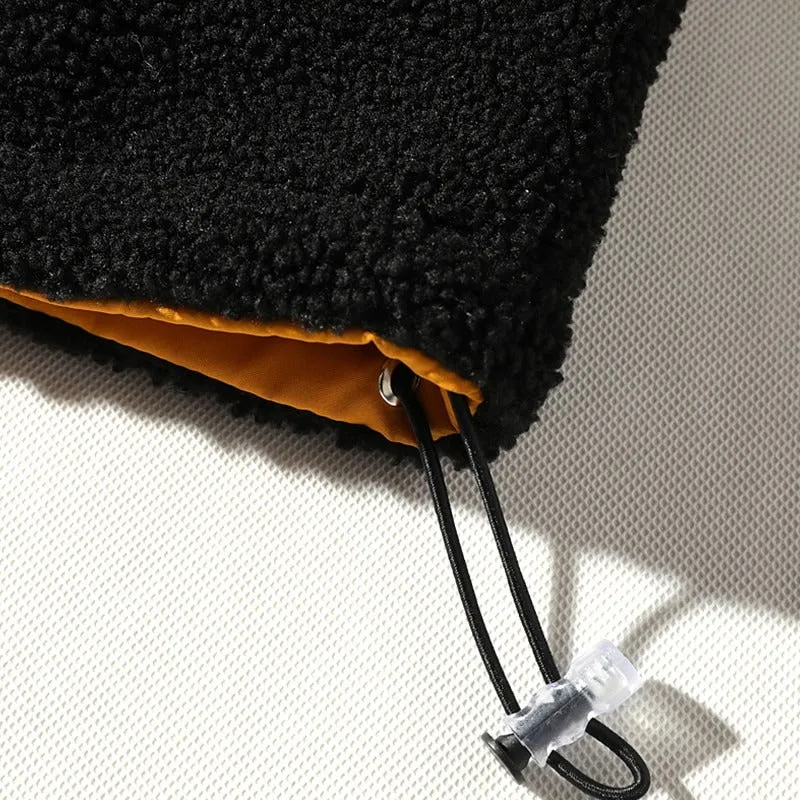 Men Casual Thick Fleece Parkas Reversible Jackets
