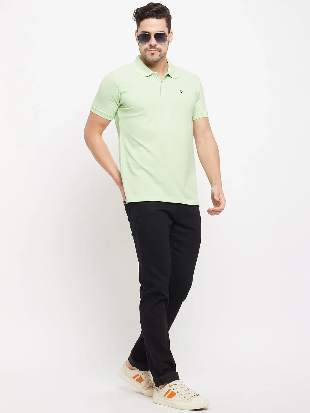 Men Light Green T-Shirt