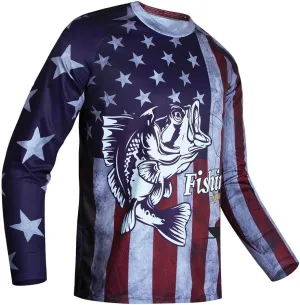 Mens Fishing Shirt Long Sleeve, Fishing Jerseys Fish Tshirts - Breathable, Cooling, Light-Weight