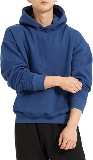 Men's Hoodies Loose Fit Pullover Casual Fashion Long Sleeve Hooded Sweatshirts with Pocket