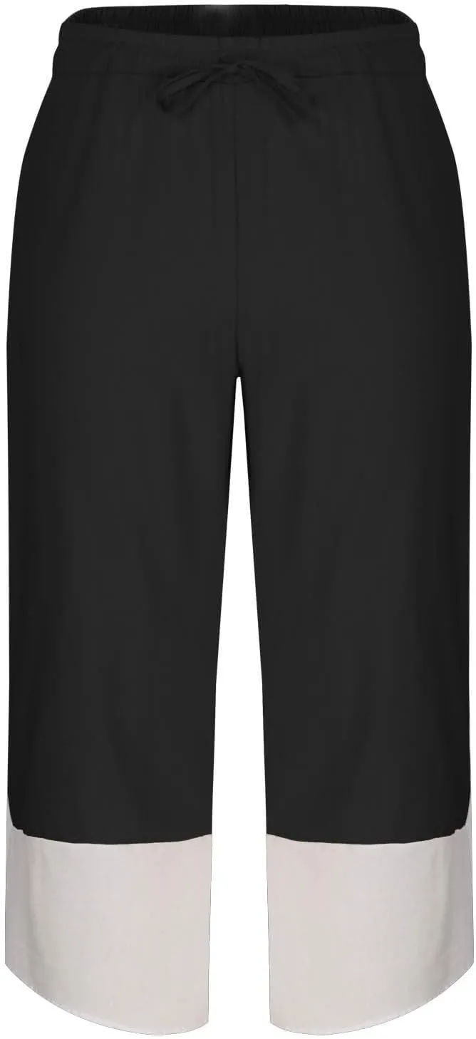 Mens Long Shorts Plus Size Plain Casual Pant Trendy Drawstring Waist Lightweight Beach Slacks Summer Vacation Short