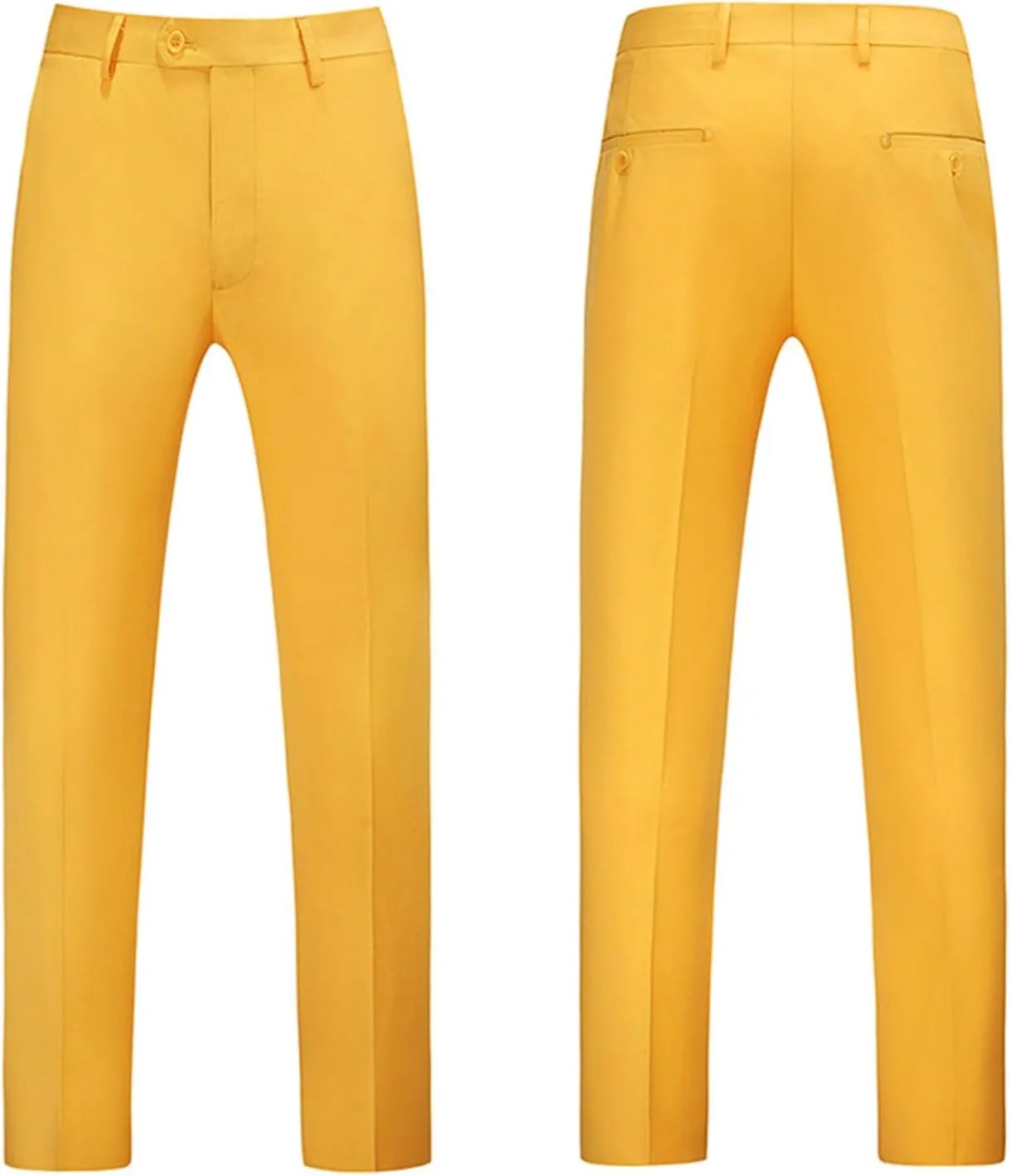 Mens Plus Size Dress Pants Plain Slim Fit Suit Pants Casual Trendy Party Trousers Straight Leg Flat Front Slacks