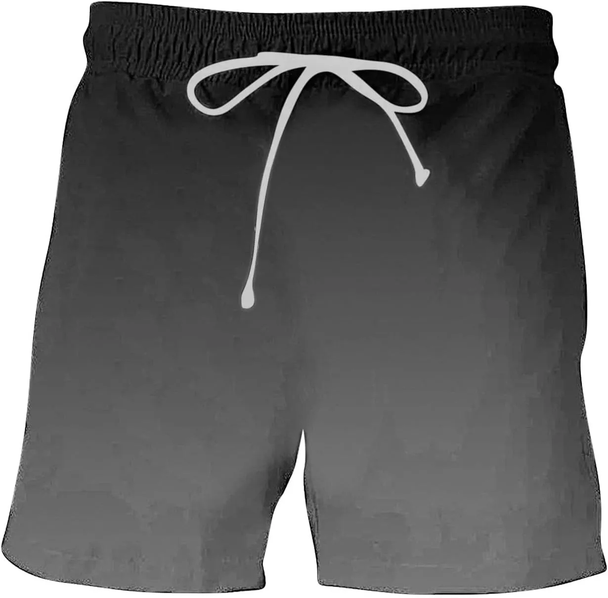 Mens Summer Beach Short Pants Gradient Drawstring Elastic Stretch Casual Shorts Multi-Pocket Fast Dry Baggy Jorts