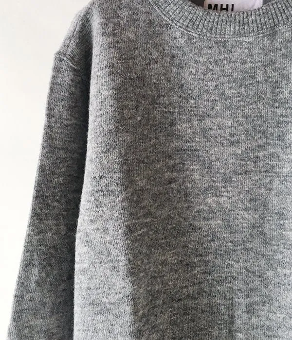 MHL./SOFT SHETLAND WOOL KNIT (GRAY)