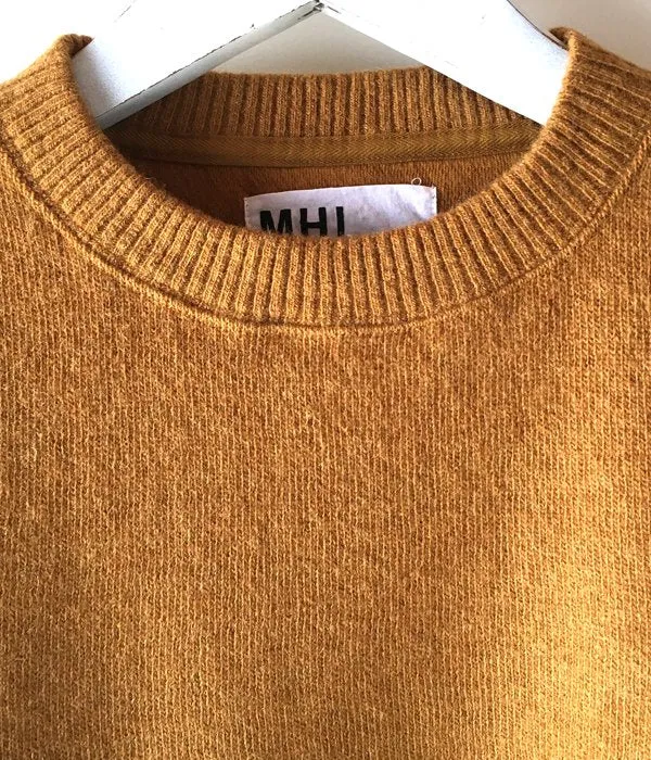 MHL./SOFT SHETLAND WOOL KNIT (ORANGE)