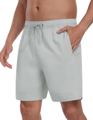 MoFiz Mens Swim Trunks 7inch Swim Shorts with Compression Liner Swimming Suits Board Shorts Surf Short Bathing Suit