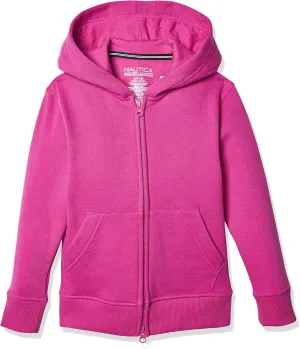 Nautica Boys' Long Sleeve Sensory-Friendly Fleece Full Zip Hoodie
