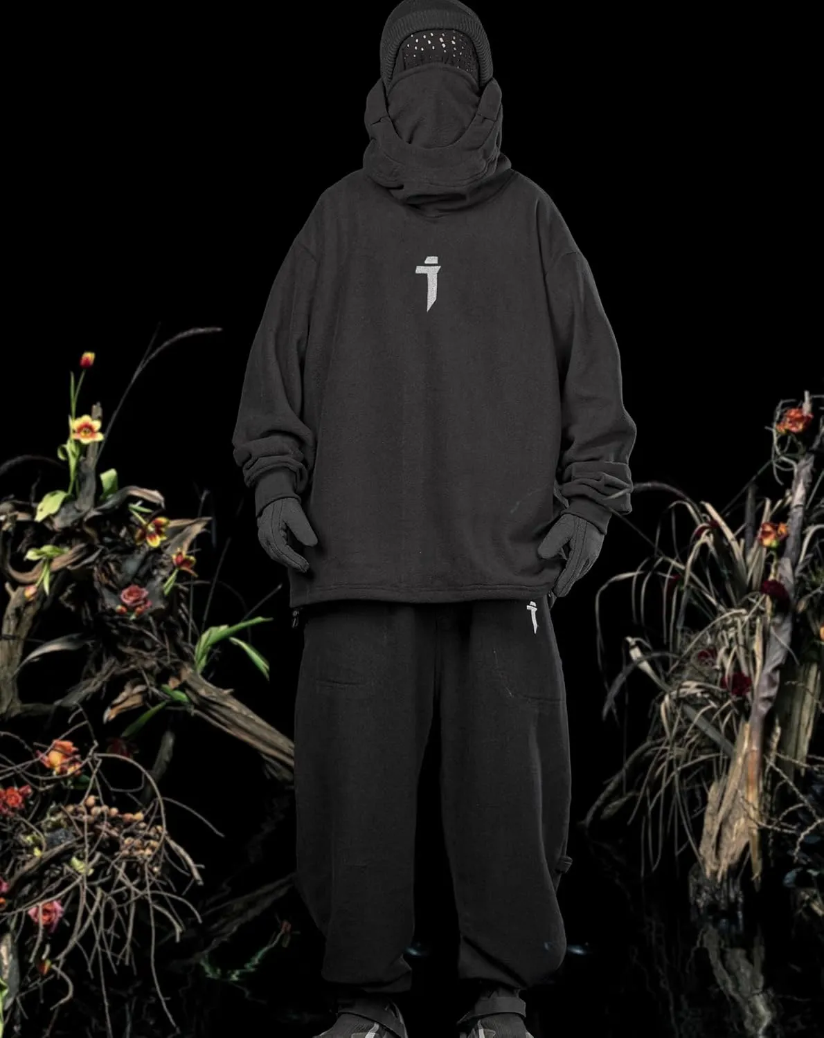 Niepce Inc Streetwear Men's Oversized Heavyweight Hoodie with Neck Gaiter