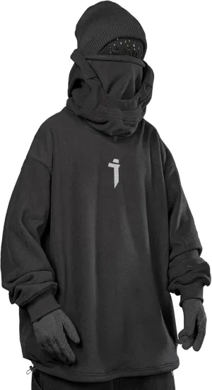 Niepce Inc Streetwear Men's Oversized Heavyweight Hoodie with Neck Gaiter