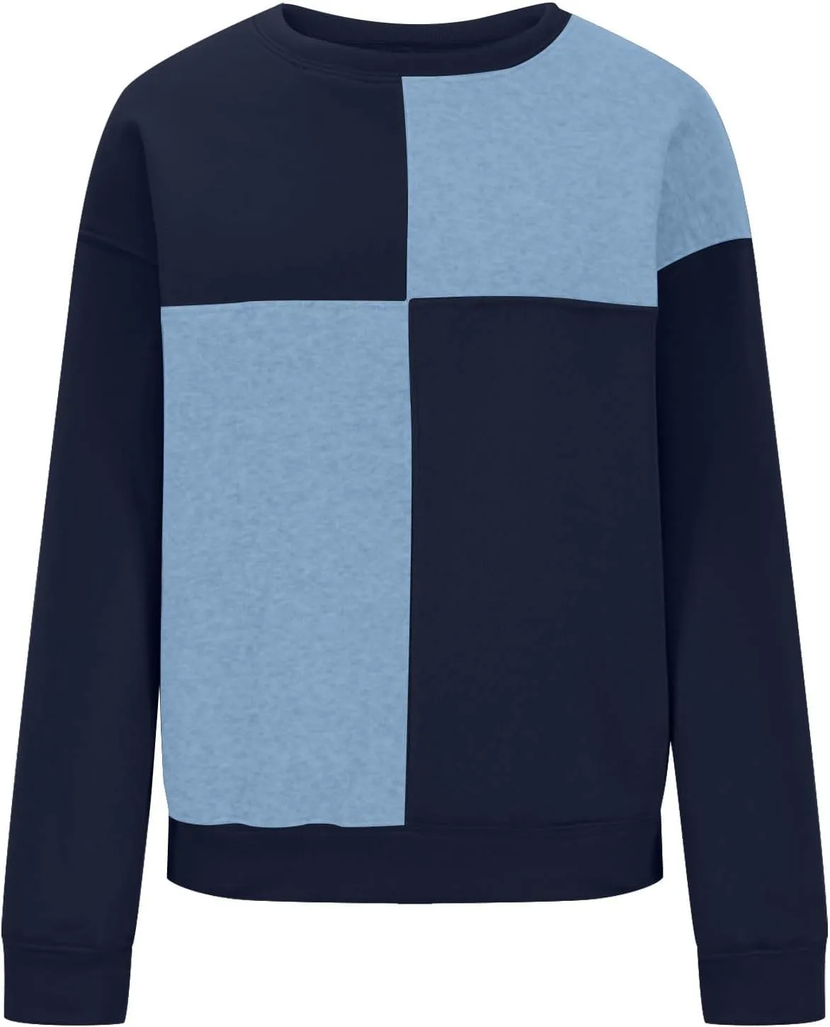 Oversized Sweatshirt For Women Cute Long Sleeve Creweck Color Block Pullover Tops Teen Girls Fall Fashion Outfits