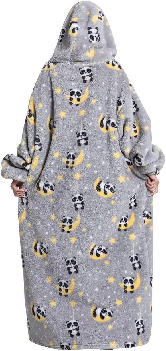 Oversized Wearable Blanket Hoodie for Adults - Extra Long Womens Blanket Sweatshirt
