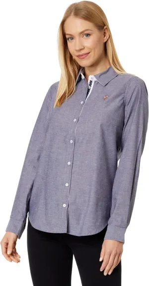 Oxford Shirt with Multi-Tonal Small Logo