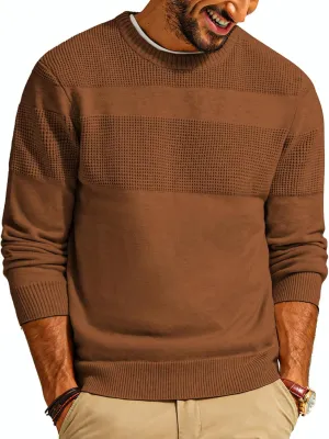 PJ PAUL JONES Mens Sweater Casual Crew Neck Pullover Textured Knit Sweaters