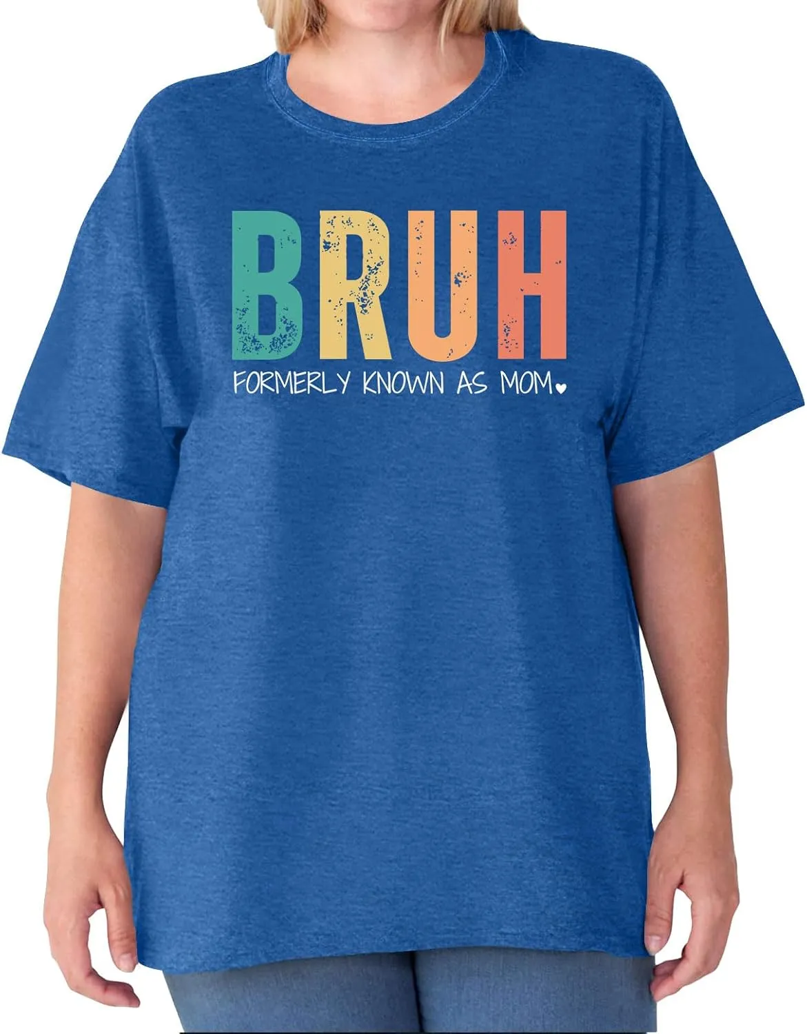 Plus Size Mama Shirt for Women Mama Mommy Mom Bruh Tshirt Funny Mom Tops Casual Short Sleeve T Shirt
