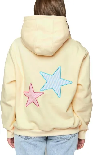 Preppy Embroidered Flower Hoodies for Teen Girl Women Y2K Back Graphic Printed Oversized Pullover Hooded Sweatshirts