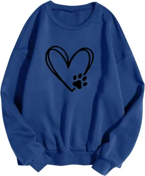 Preppy Graphic Hoodies for Teen Girls 2024 Fall Fashion Oversized Long Sleeve Crewneck Sweatshirts Women Clothes