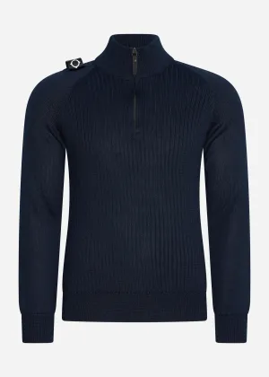 Quarter zip knit - ink navy