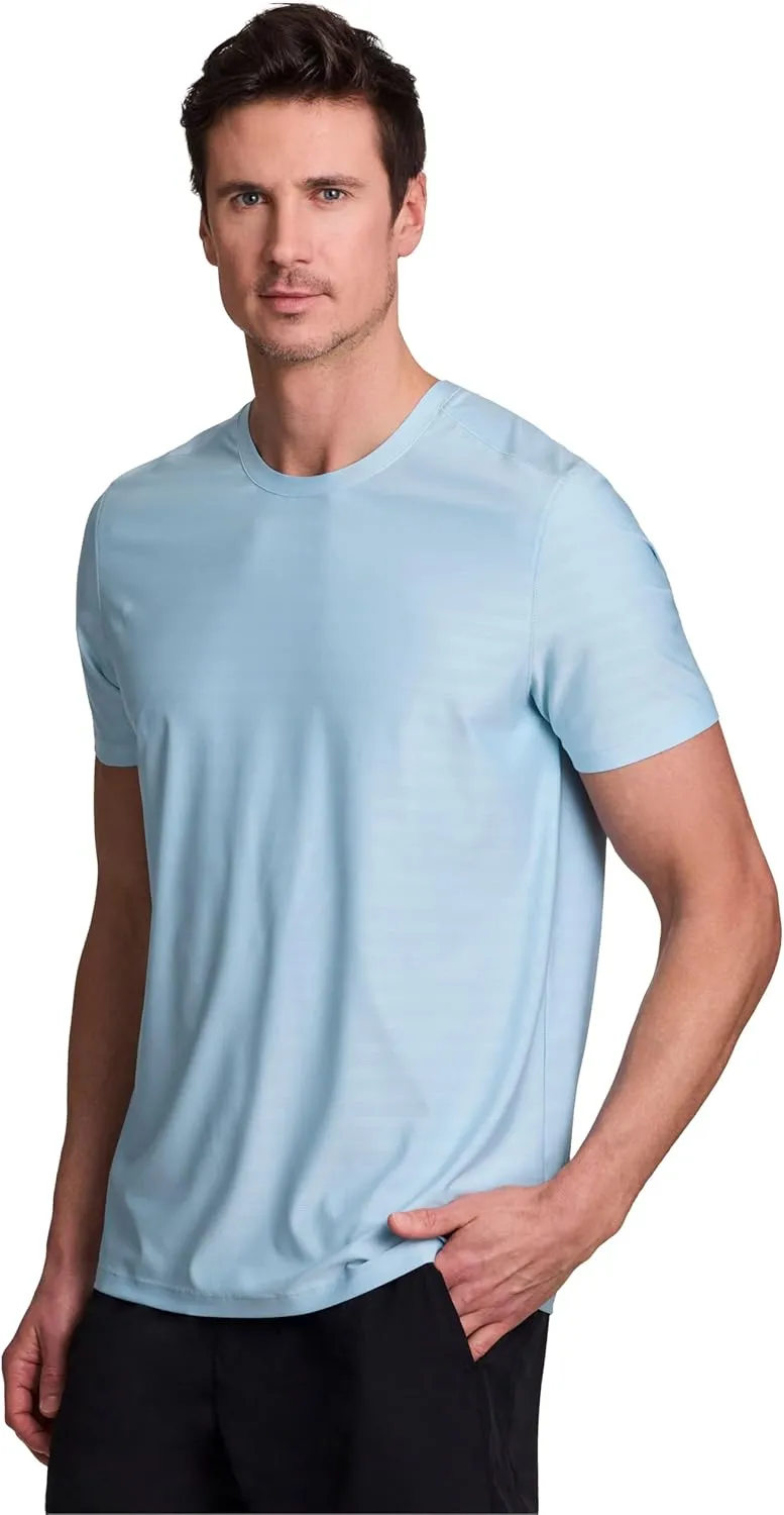 RBX Active Gym Shirt for Men, Short Sleeve Lightweight Stretch Jersey Mesh Quick Drying Crewneck Running Workout T-Shirt