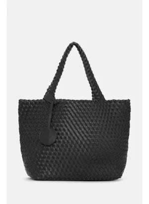 Reversible Tote Bag-Black/Gunmetal