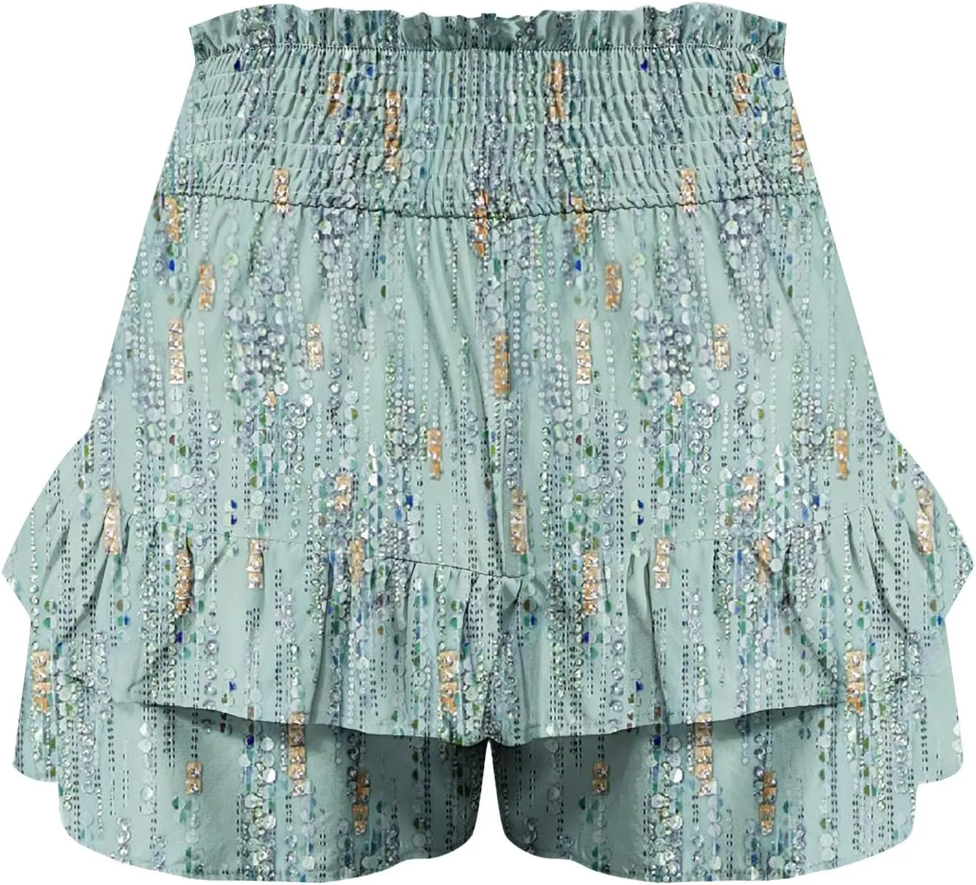 Shorts for Women High Waisted Floral Ruffled Flowy Skorts Flared Mini Skirts Teen Gilrs Summer Casual Clothes