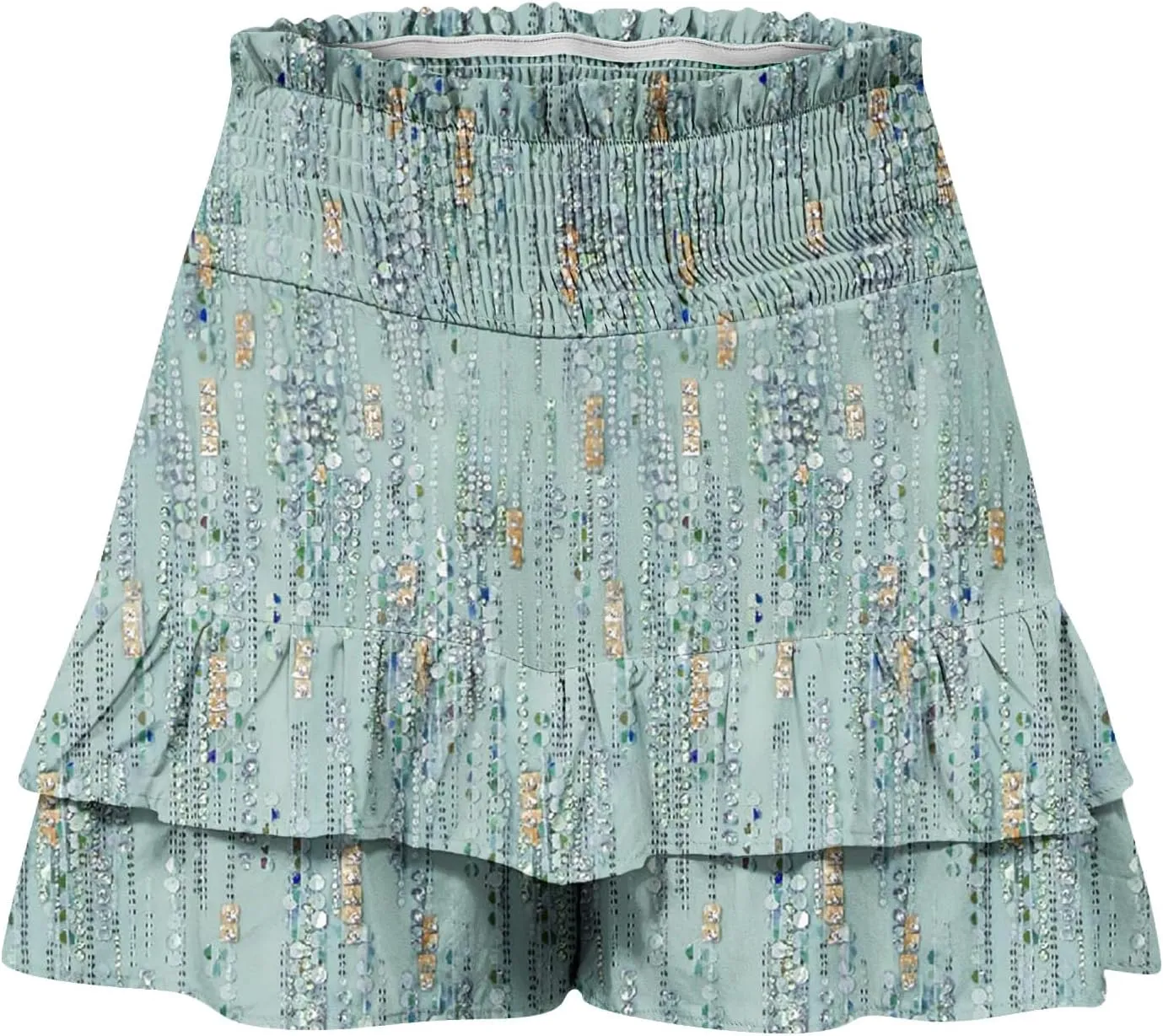 Shorts for Women High Waisted Floral Ruffled Flowy Skorts Flared Mini Skirts Teen Gilrs Summer Casual Clothes