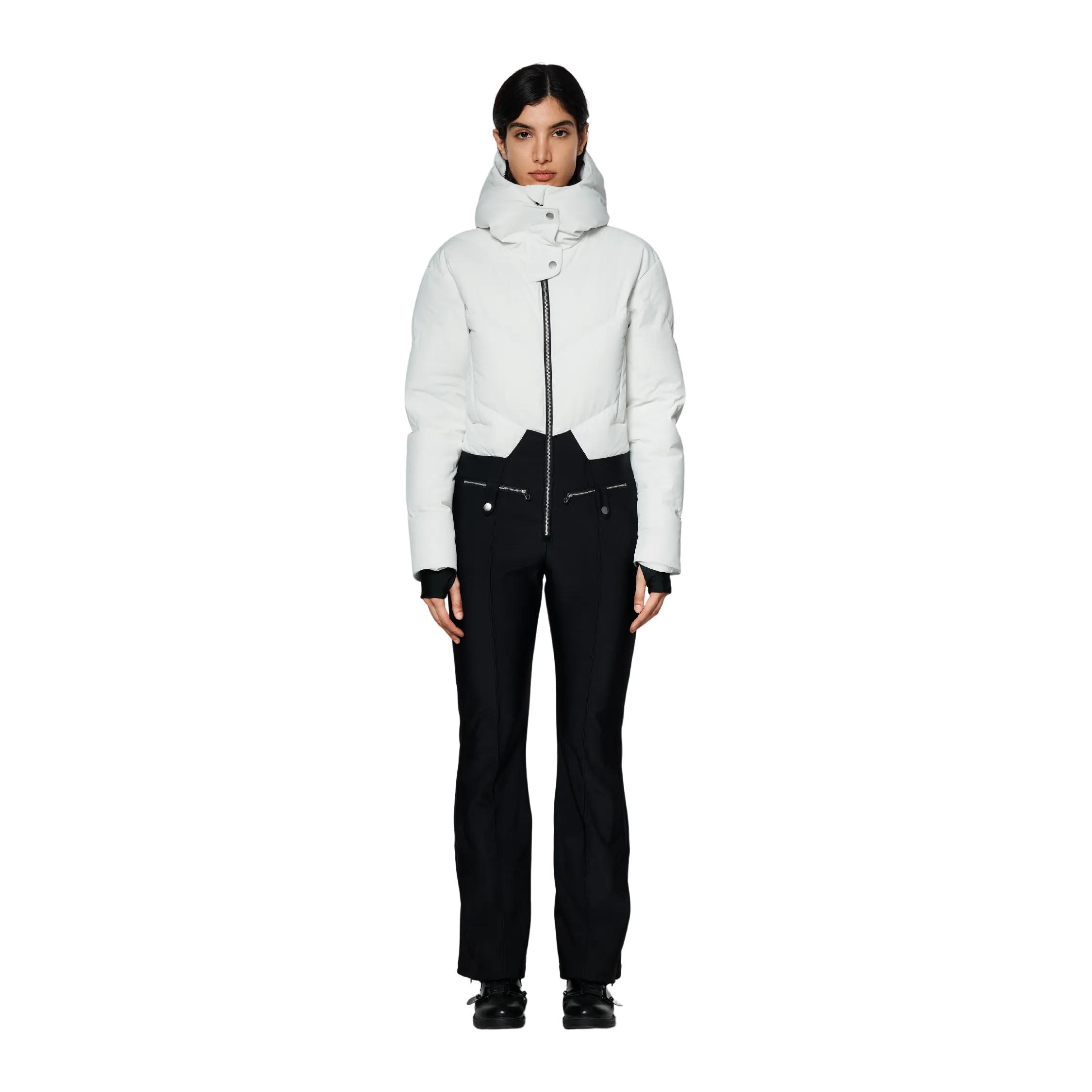 SKI JUMPSUIT - WHITE & BLACK