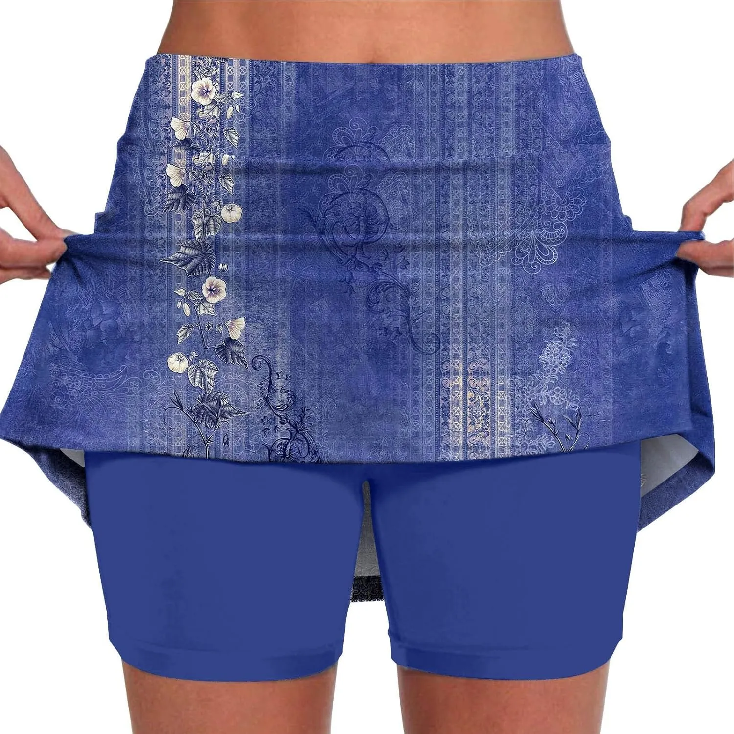 Skorts for Woman High Wasited Athletic Skirt with Shorts Underneath Plus Size Sports Pants Tennis Golf Workout Skirts