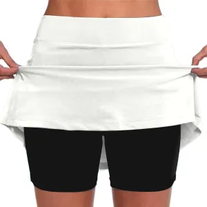 Skorts for Women with Pockets High Waist Tummy Control Womens Yoga Shorts Casual Athletic Tennis Mini Short Skirts